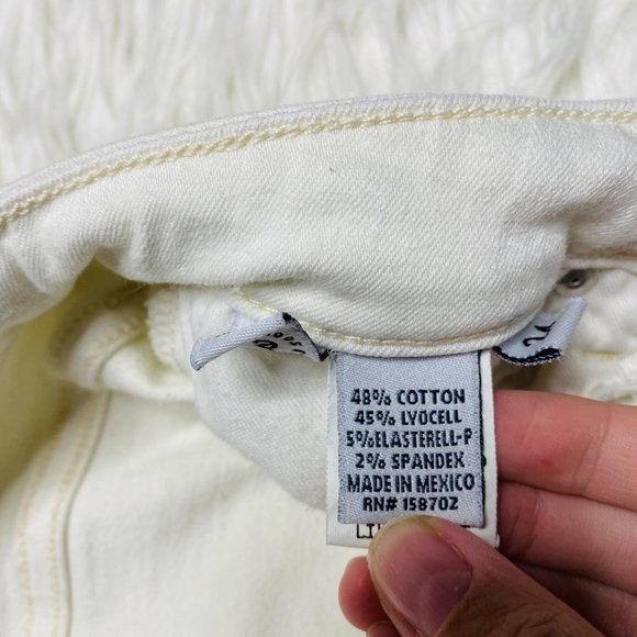 ÉTICA Lily Ankle Skinny Jeans Light Wash Cream Women's Size 24 - Picture 13 of 16